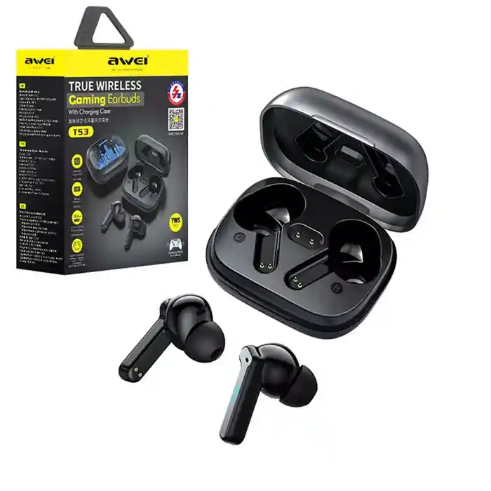 Awei T53 TWS Colorful Light Wireless Earbuds